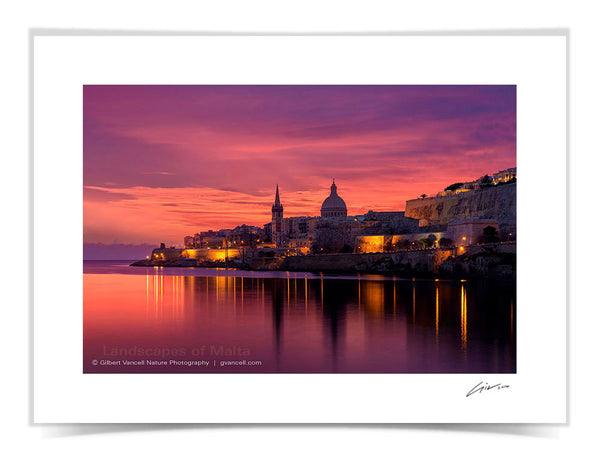 Fiery Sky over Valletta