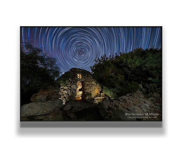 Star trails over Girna