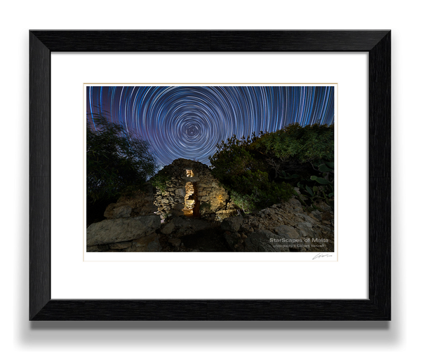 Star trails over Girna