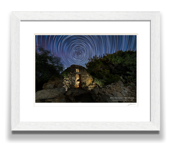 Star trails over Girna