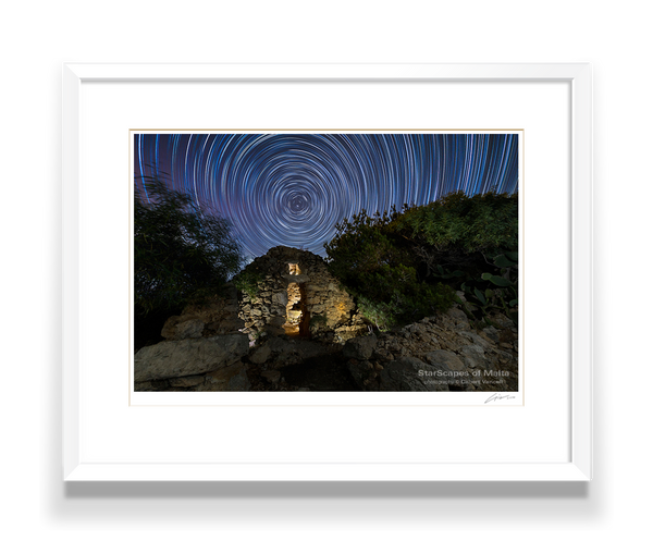 Star trails over Girna