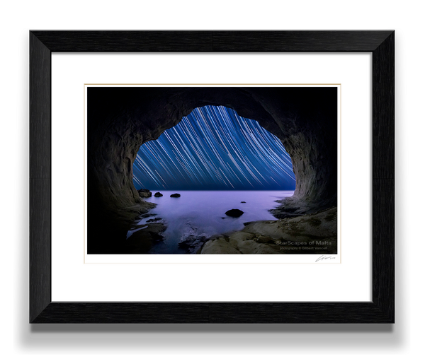 Star trails in Sea Cave