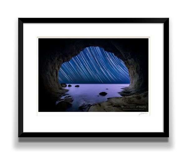 Star trails in Sea Cave