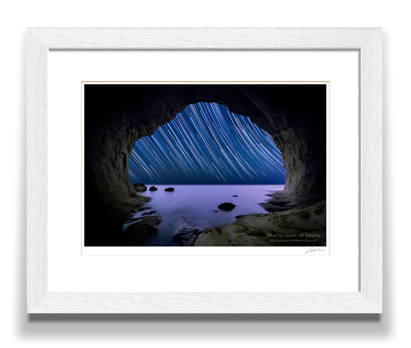 Star trails in Sea Cave