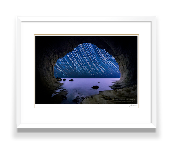 Star trails in Sea Cave