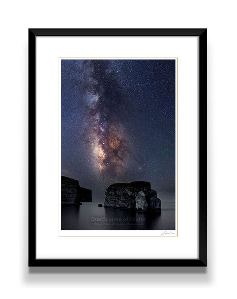 The Milky Way over the Fungus Rock, Gozo