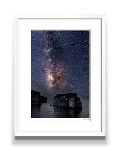 The Milky Way over the Fungus Rock, Gozo
