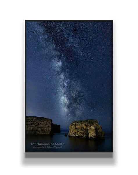 The Milky Way over the Fungus Rock, Gozo (Blue)