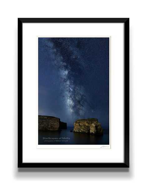The Milky Way over the Fungus Rock, Gozo (Blue)