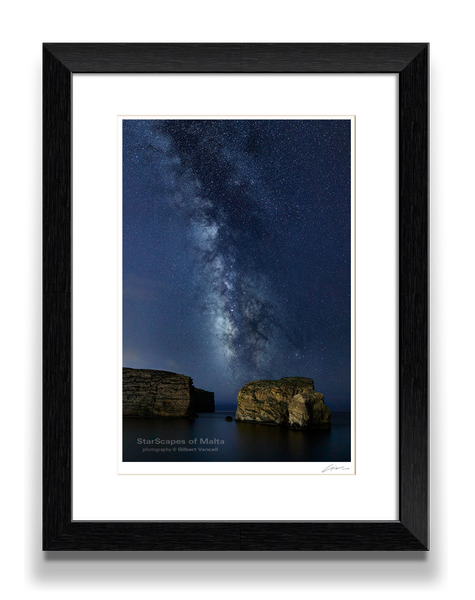 The Milky Way over the Fungus Rock, Gozo (Blue)