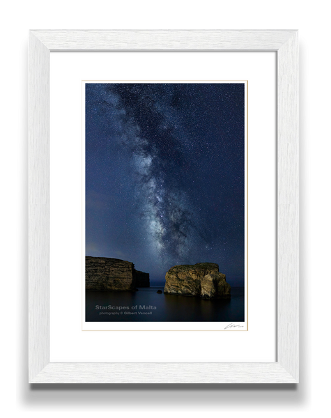 The Milky Way over the Fungus Rock, Gozo (Blue)