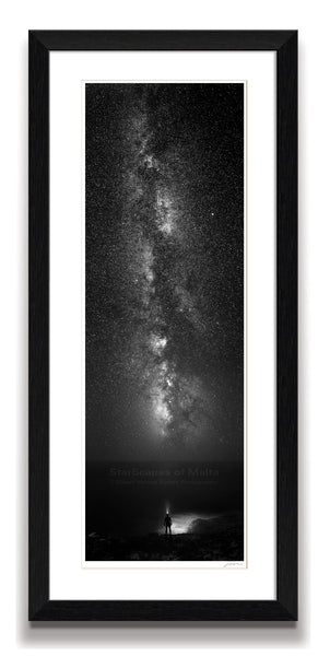 The Milky Way, Malta Fine Art Photographic Print Black Frame