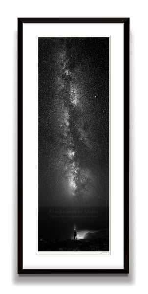The Milky Way, Malta Fine Art Photographic Print Black Frame