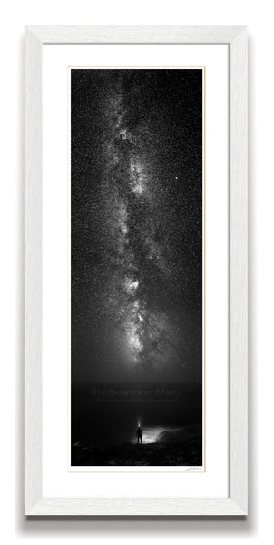 The Milky Way, Malta Fine Art Photographic Print White Frame