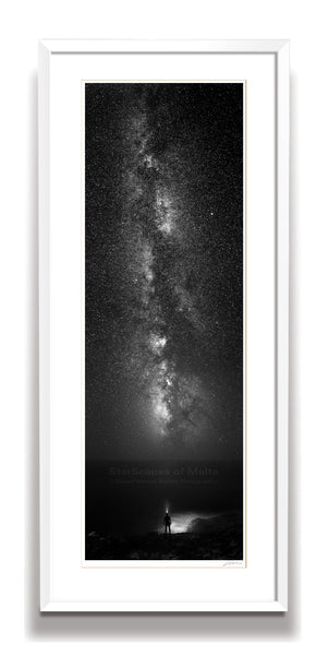 The Milky Way, Malta Fine Art Photographic Print White Frame