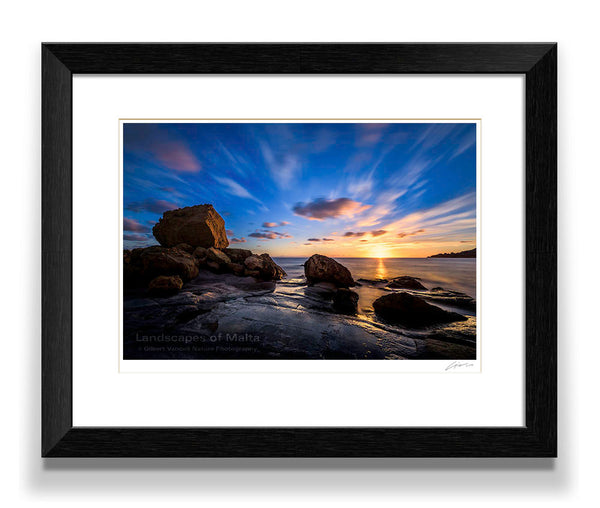 Sunrise over Sandstone boulders
