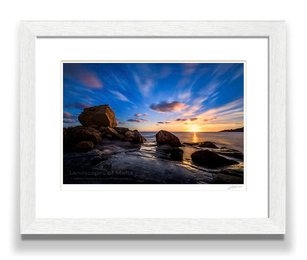 Sunrise over Sandstone boulders