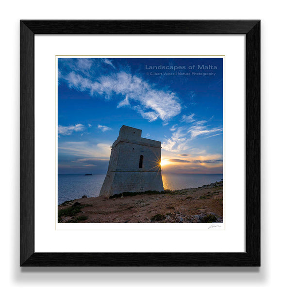 Sunset at Ħamrija Tower