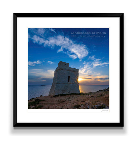 Sunset at Ħamrija Tower