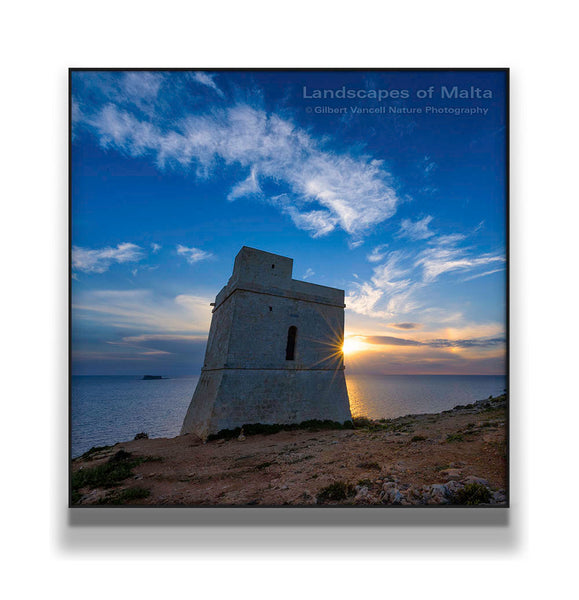 Sunset at Ħamrija Tower