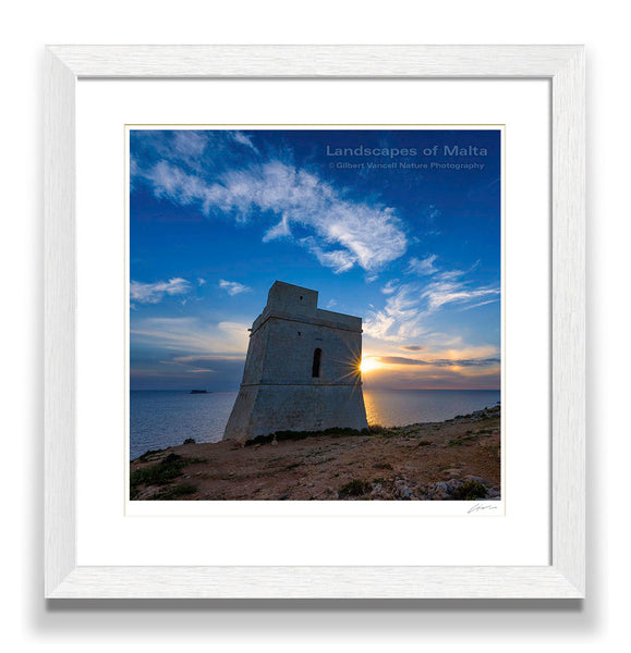 Sunset at Ħamrija Tower