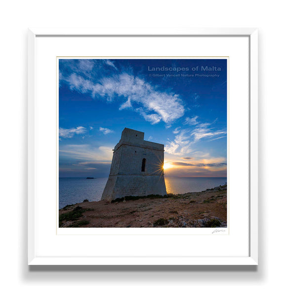 Sunset at Ħamrija Tower