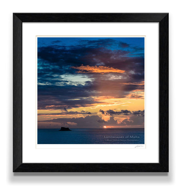 A Shy Sunset Behind Filfla