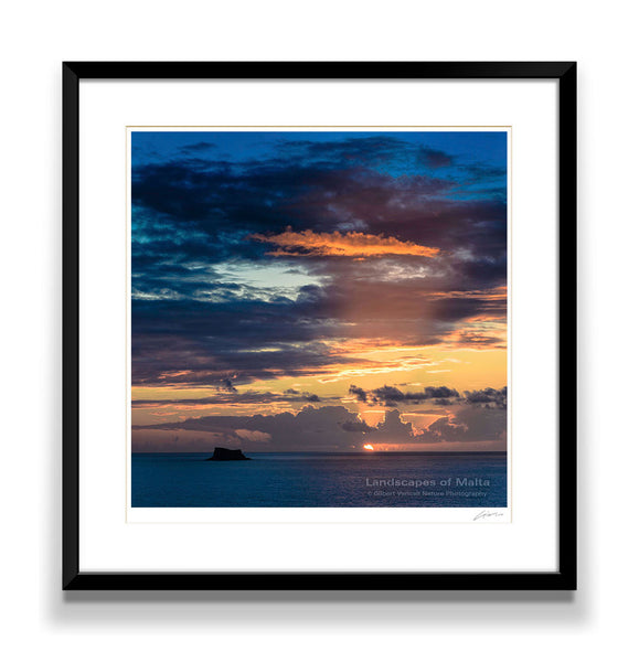 A Shy Sunset Behind Filfla