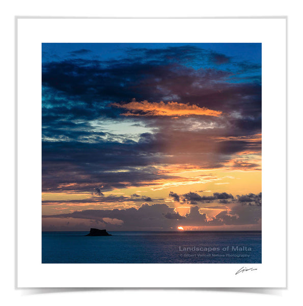 A Shy Sunset Behind Filfla