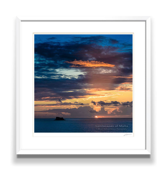 A Shy Sunset Behind Filfla