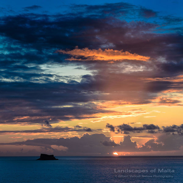 A Shy Sunset Behind Filfla