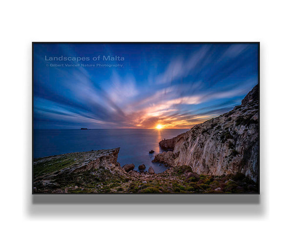 Sunset near Għar Lapsi