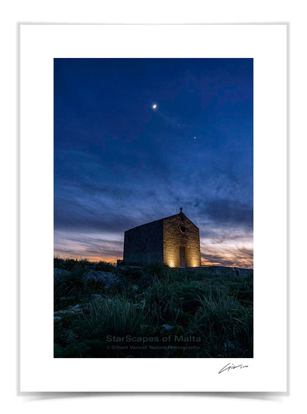 Moon, Mars & Venus over St. Magdalene Chapel