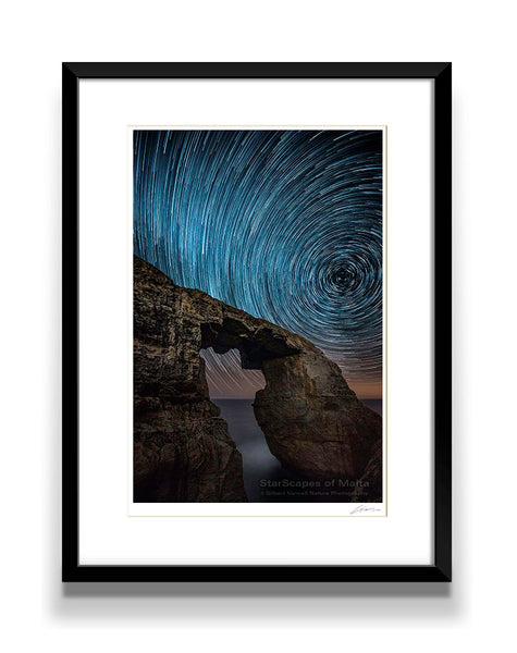 Star trails over Mielaħ Window