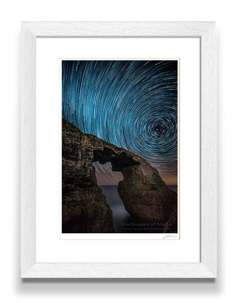 Star trails over Mielaħ Window