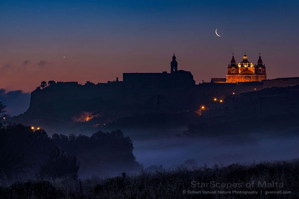 Moon & Venus over Mdina
